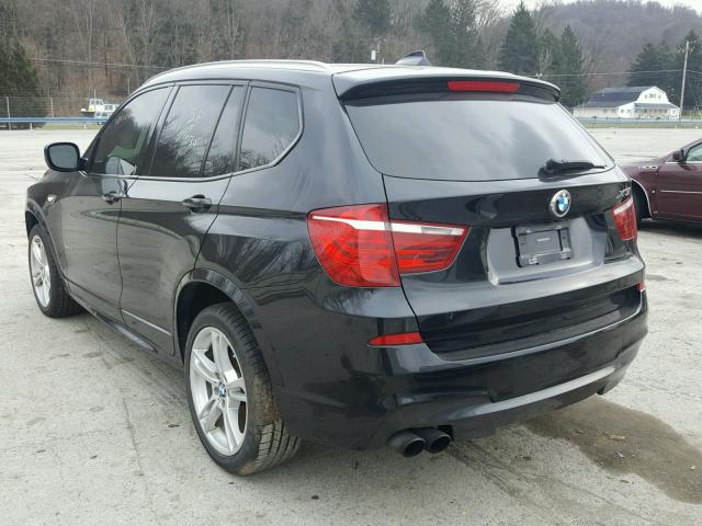 5UXWX9C53D0A10823 - 2013 BMW X3 XDRIVE2 BLACK photo 3