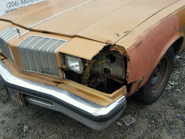 3M29R7M171231 - 1977 OLDSMOBILE CUTLASS BROWN photo 9