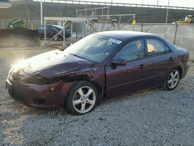 1YVHP80C675M18156 - 2007 MAZDA 6 I BURGUNDY photo 2