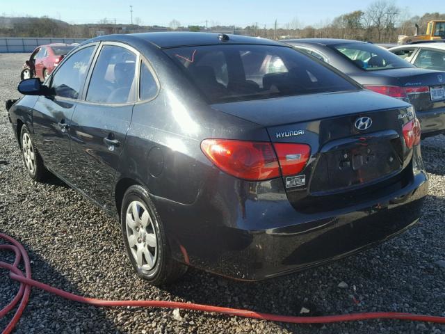 KMHDU46DX8U270957 - 2008 HYUNDAI ELANTRA GL BLACK photo 3