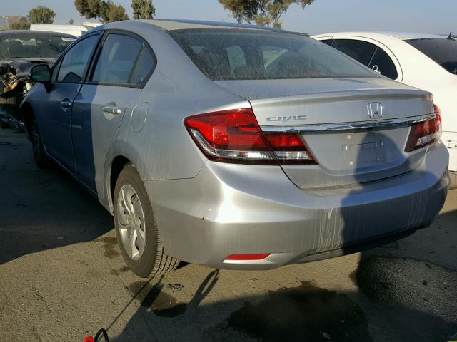 19XFB2F50DE222795 - 2013 HONDA CIVIC LX SILVER photo 3