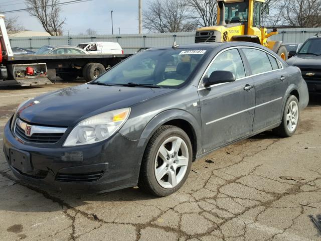 1G8ZS57N98F249013 - 2008 SATURN AURA XE BLACK photo 2