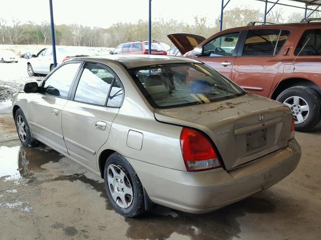 KMHDN45D12U297924 - 2002 HYUNDAI ELANTRA GL GOLD photo 3