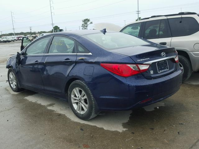 5NPEB4AC9CH472740 - 2012 HYUNDAI SONATA GLS BLUE photo 3