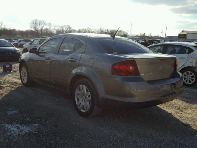 1C3CDZAB8CN150827 - 2012 DODGE AVENGER SE SILVER photo 3