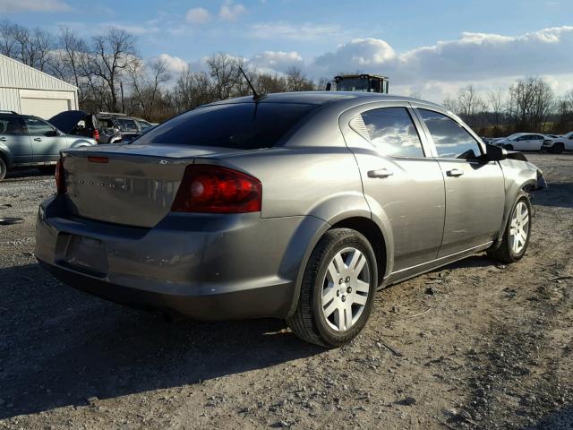 1C3CDZAB8CN150827 - 2012 DODGE AVENGER SE SILVER photo 4