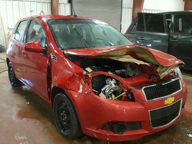 KL1TD66E89B629988 - 2009 CHEVROLET AVEO LS RED photo 1