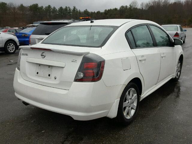 3N1AB6AP8CL732013 - 2012 NISSAN SENTRA 2.0 WHITE photo 4