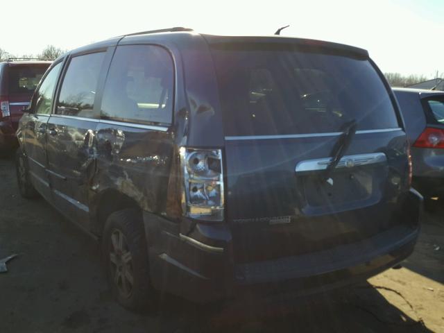 2A8HR54P98R125988 - 2008 CHRYSLER TOWN & COU BLUE photo 3