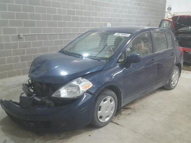 3N1BC13E78L432552 - 2008 NISSAN VERSA S BLUE photo 2