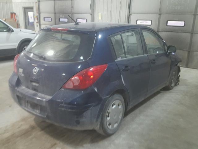 3N1BC13E78L432552 - 2008 NISSAN VERSA S BLUE photo 4