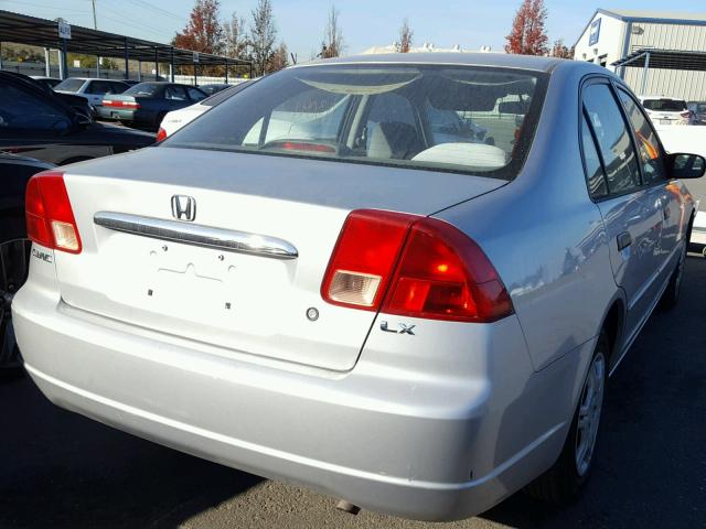 2HGES16561H595797 - 2001 HONDA CIVIC LX SILVER photo 4