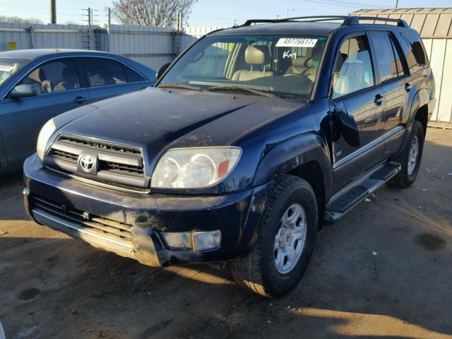 JTEZU14R338004636 - 2003 TOYOTA 4RUNNER SR BLUE photo 2