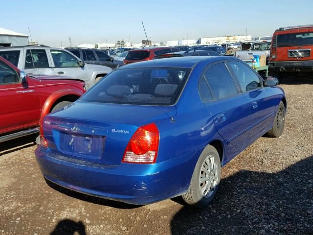 KMHDN46D95U120590 - 2005 HYUNDAI ELANTRA GL BLUE photo 4