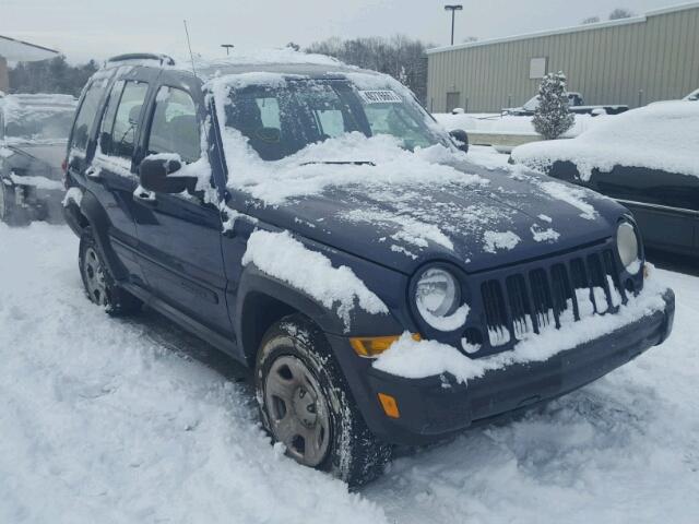 1J4GL48K76W141800 - 2006 JEEP LIBERTY SP BLUE photo 1