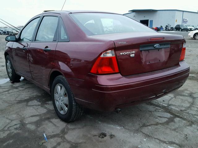 1FAFP34N47W325342 - 2007 FORD FOCUS ZX4 MAROON photo 3