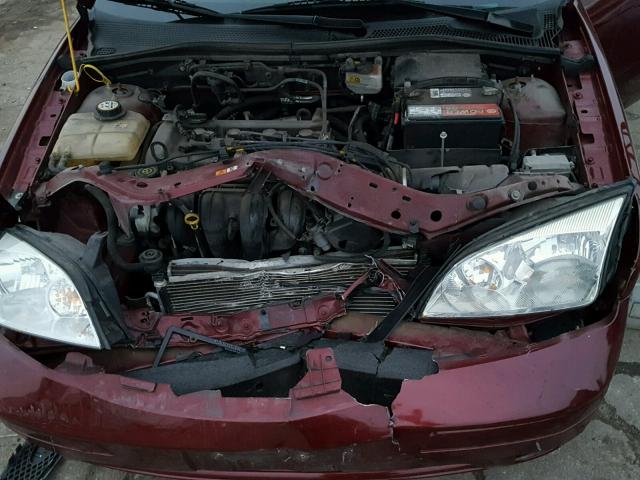 1FAFP34N47W325342 - 2007 FORD FOCUS ZX4 MAROON photo 7