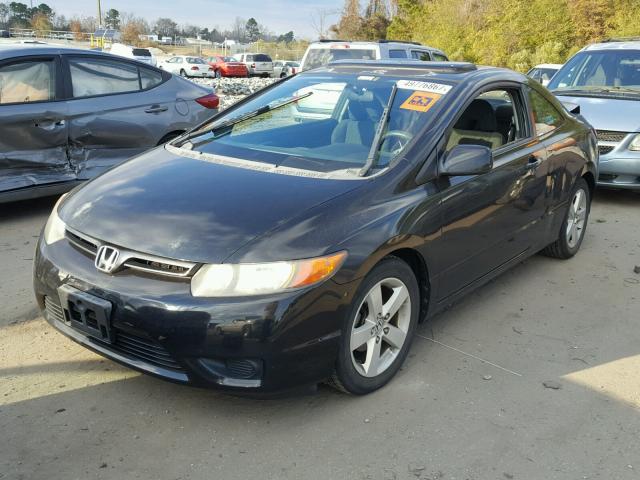 2HGFG11807H582527 - 2007 HONDA CIVIC EX BLACK photo 2