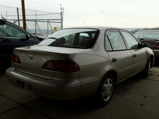 2T1BR12E71C464813 - 2001 TOYOTA COROLLA CE BEIGE photo 4