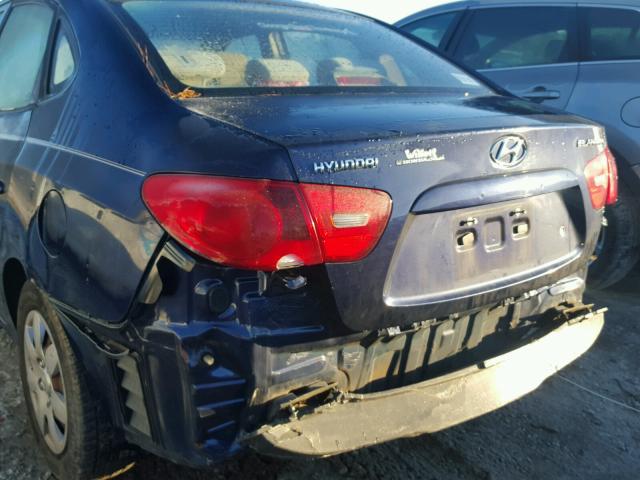 KMHDU46D28U334697 - 2008 HYUNDAI ELANTRA GL BLUE photo 9