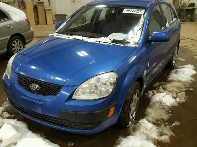 KNADE243996570976 - 2009 KIA RIO 5 SX BLUE photo 2