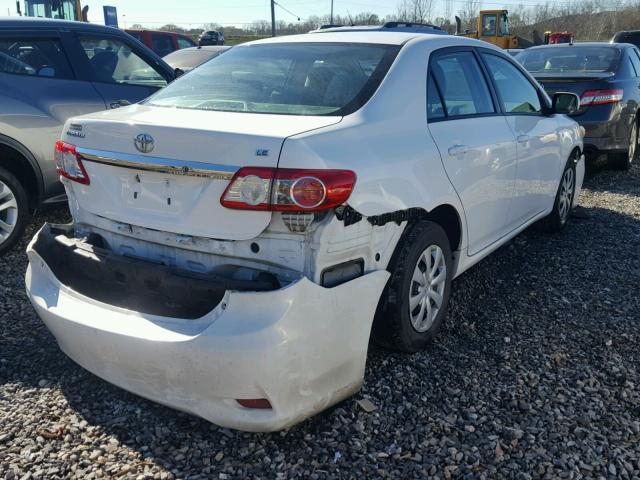 2T1BU4EE8BC568403 - 2011 TOYOTA COROLLA BA WHITE photo 4