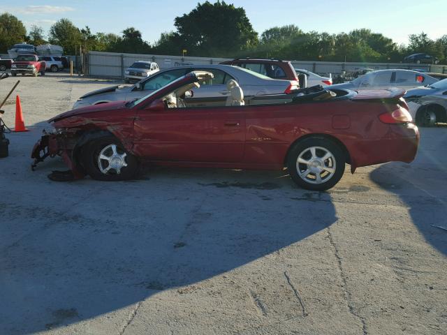 2T1FF28P52C551328 - 2002 TOYOTA CAMRY SOLA MAROON photo 9