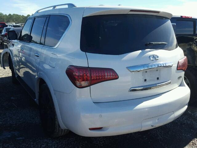 JN8AZ2NC1B9302621 - 2011 INFINITI QX56 WHITE photo 3