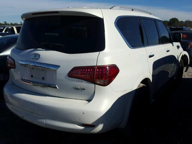 JN8AZ2NC1B9302621 - 2011 INFINITI QX56 WHITE photo 4