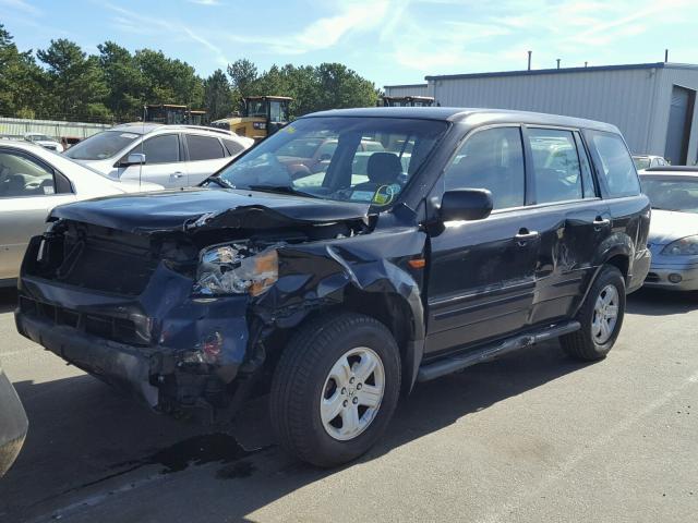 2HKYF18196H505146 - 2006 HONDA PILOT LX BLACK photo 2