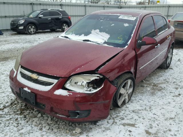 1G1AT58H997288665 - 2009 CHEVROLET COBALT LT MAROON photo 2