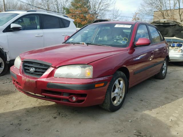 KMHDN56D16U180578 - 2006 HYUNDAI ELANTRA GL RED photo 2