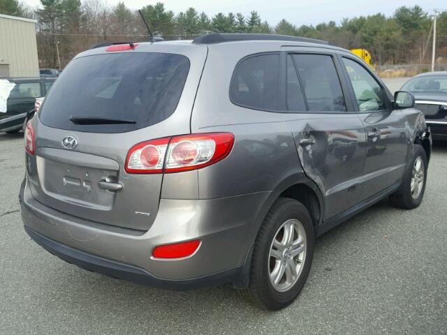 5XYZGDAB7CG156528 - 2012 HYUNDAI SANTA FE G GRAY photo 4