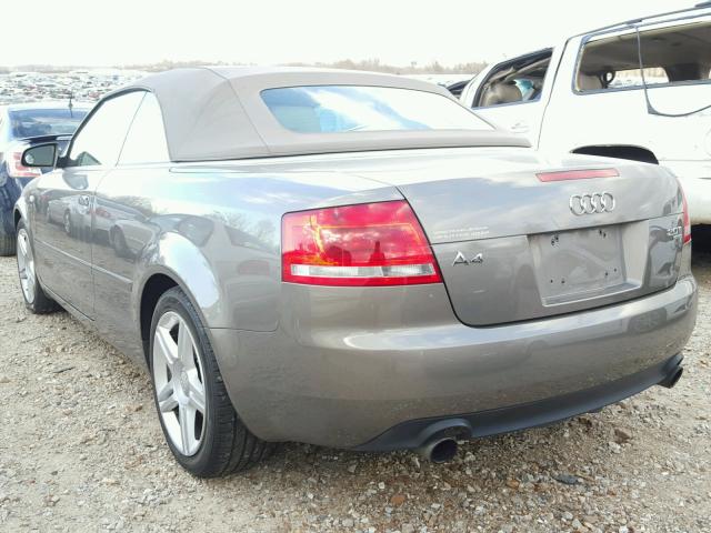 WAUDF48H88K006627 - 2008 AUDI A4 2.0T CA BROWN photo 3