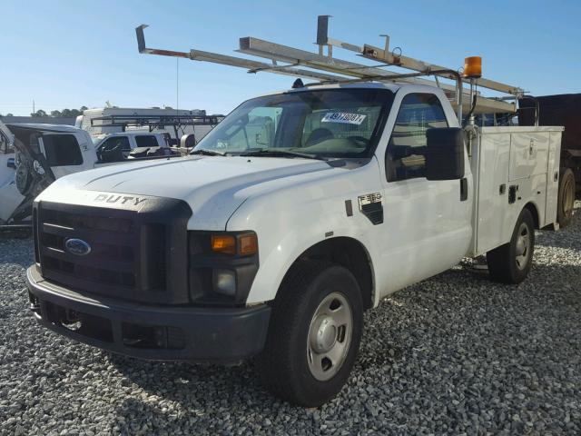 1FDWF30568EC63741 - 2008 FORD F350 SRW S WHITE photo 2