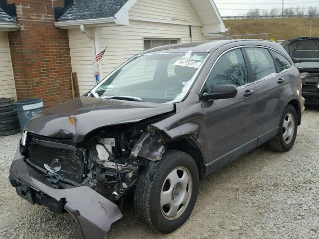 5J6RE48339L043963 - 2009 HONDA CR-V LX BROWN photo 2