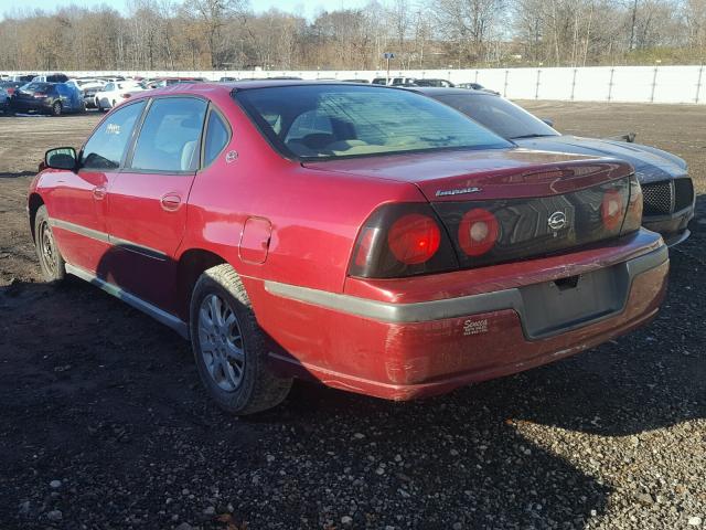 2G1WF52E959347458 - 2005 CHEVROLET IMPALA BURGUNDY photo 3