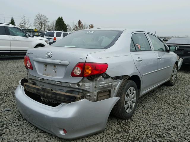 JTDBL40E099091394 - 2009 TOYOTA COROLLA BA SILVER photo 4