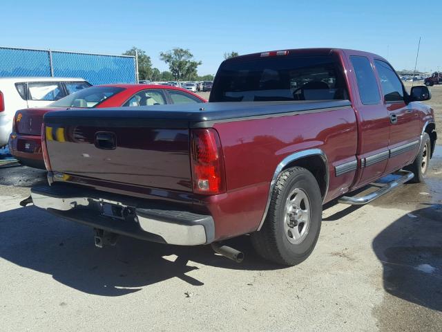 2GCEC19T1X1111123 - 1999 CHEVROLET SILVERADO BURGUNDY photo 4