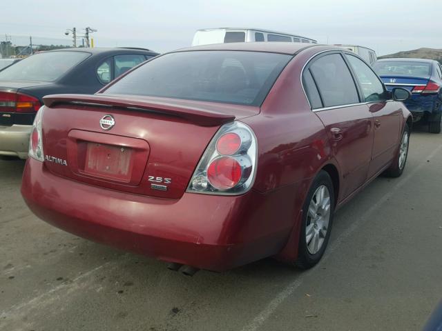 1N4AL11DX6N428937 - 2006 NISSAN ALTIMA S RED photo 4