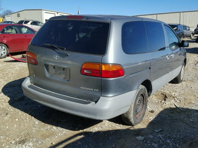 4T3GF19C8YU215195 - 2000 TOYOTA SIENNA CE GRAY photo 4