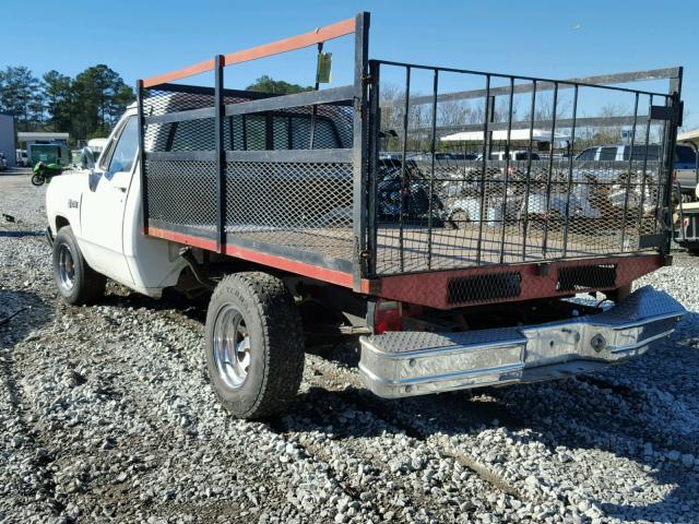 1B7GE16X6LS693546 - 1990 DODGE D-SERIES D WHITE photo 3