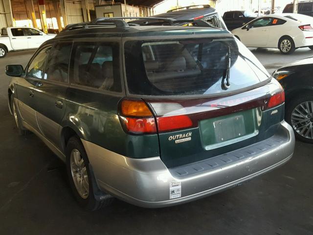 4S3BH686227618766 - 2002 SUBARU LEGACY OUT GREEN photo 3