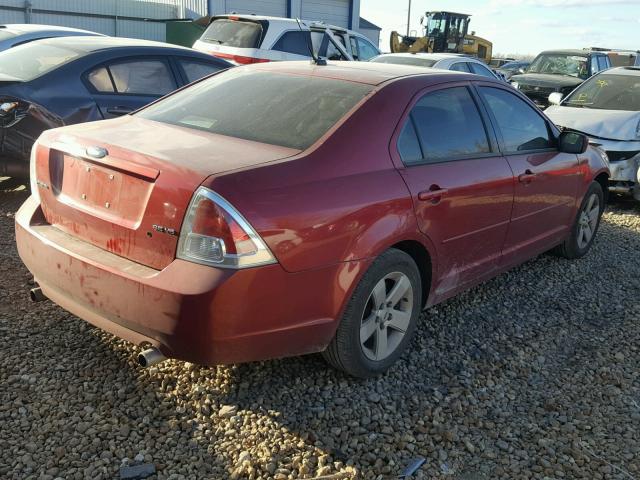 3FAHP07157R181724 - 2007 FORD FUSION SE RED photo 4