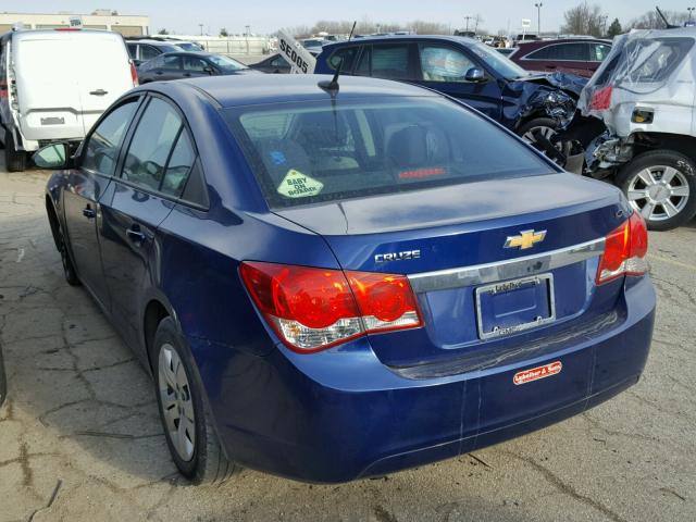 1G1PA5SH8D7305909 - 2013 CHEVROLET CRUZE LS BLUE photo 3