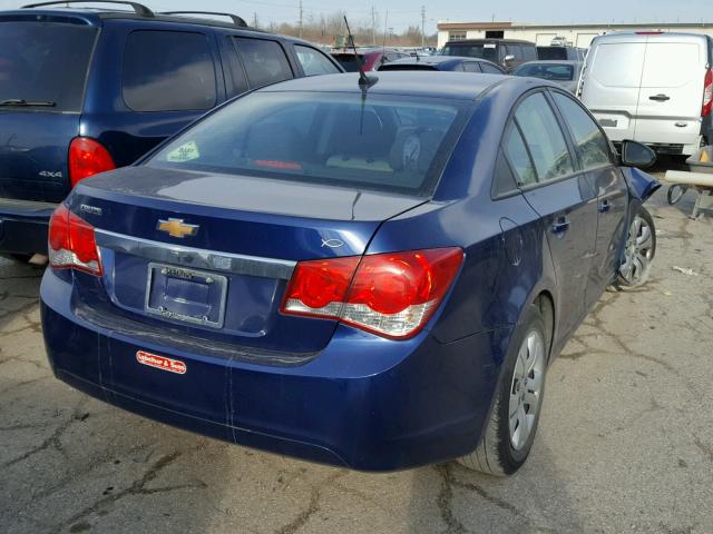 1G1PA5SH8D7305909 - 2013 CHEVROLET CRUZE LS BLUE photo 4