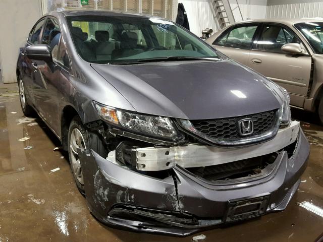 19XFB2F50EE007614 - 2014 HONDA CIVIC LX GRAY photo 1