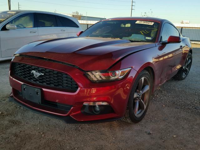 1FA6P8AM5F5369590 - 2015 FORD MUSTANG RED photo 2