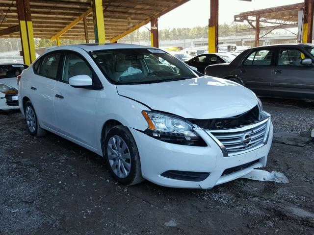 3N1AB7AP7DL617734 - 2013 NISSAN SENTRA S WHITE photo 1