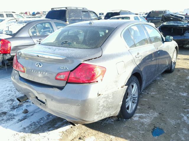 JN1CV6ARXDM761828 - 2013 INFINITI G37 GRAY photo 4